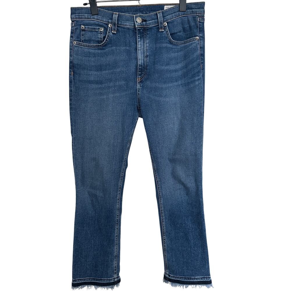Rag & Bone Women's Hana Mini Boot High Rise Cropped Jeans, Croyden Size 30, EUC